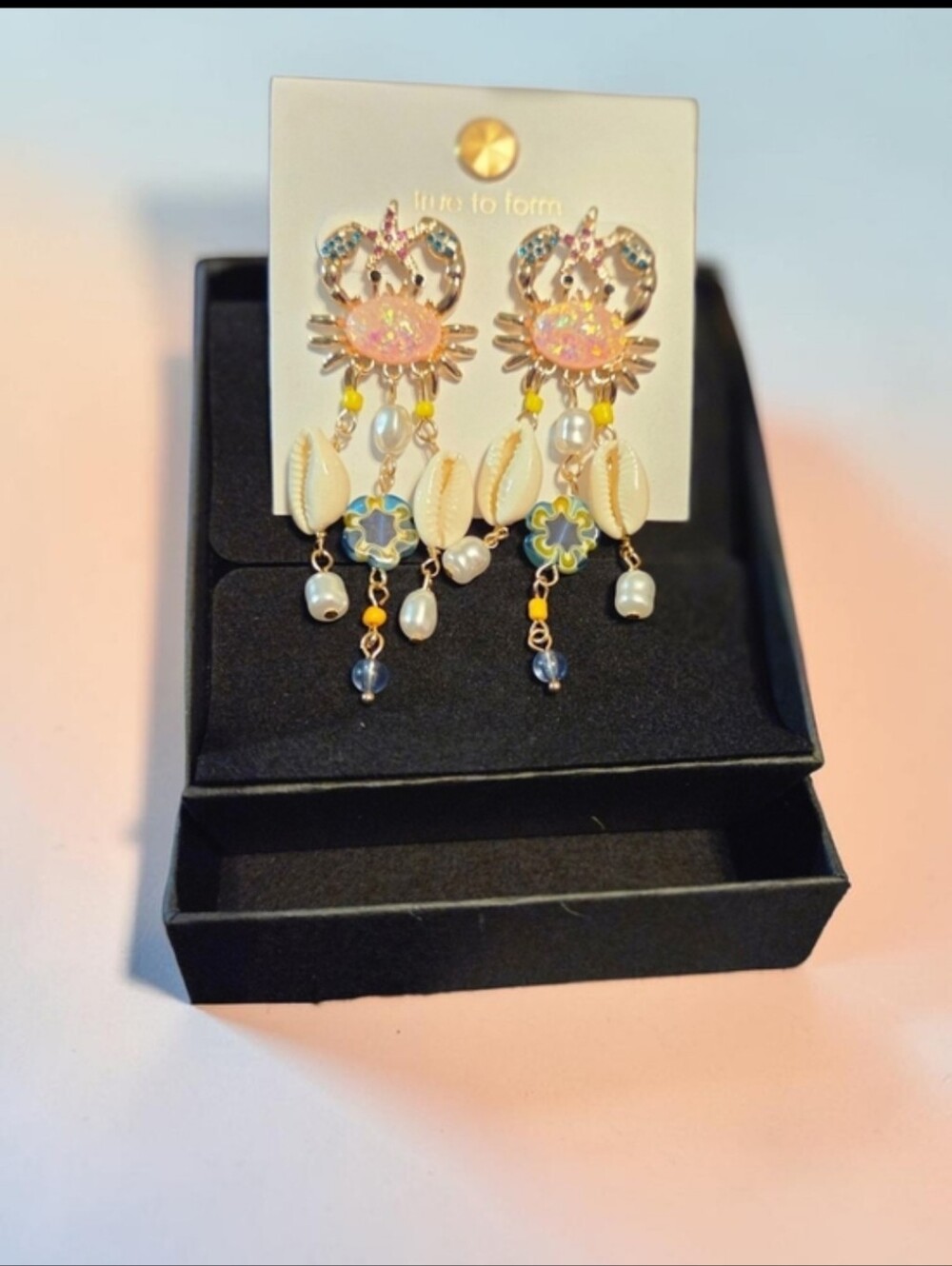 True To Form Hand Painted Cubic Zirconia Earrings, Pick 1, NIB
